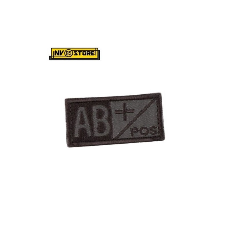 Patch Gruppo Sanguigno AB+ Pos cm 5x2,5 Militare Softair Soccorso con Velcrogrip
