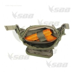 MARSUPIO VITA TRACOLLA SBB T3 in **VERA CORDURA** PORTA PISTOLA NERO MULTITASCHE