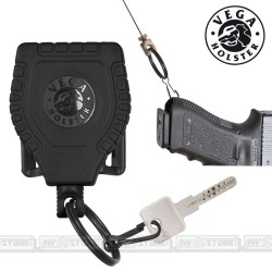 Correggiolo Retrattile VEGA HOLSTER 8V Portachiavi Portaccessori con cavo DYNEMA