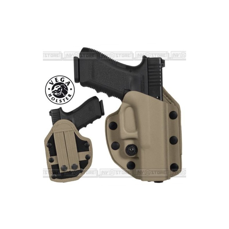 Fondina "NERA" VEGA HOLSTER VKK in POLIMERO per GLOCK 17-22-31-37 sistema MOLLE