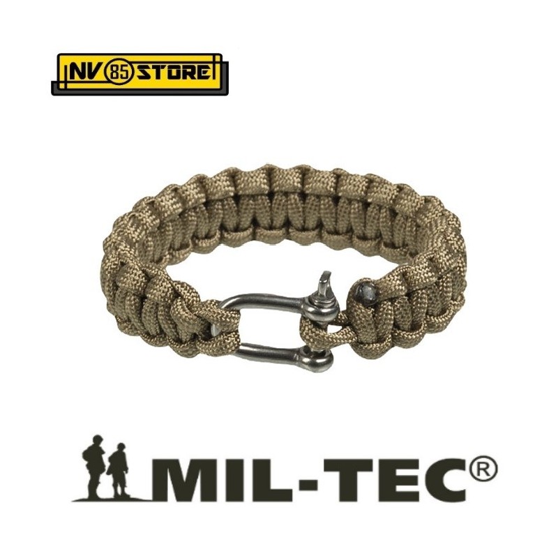 Bracciale Braccialetto MILTEC PARACORD Bracelet 1,9 cm Treccia 17, 20, 23 cm TAN