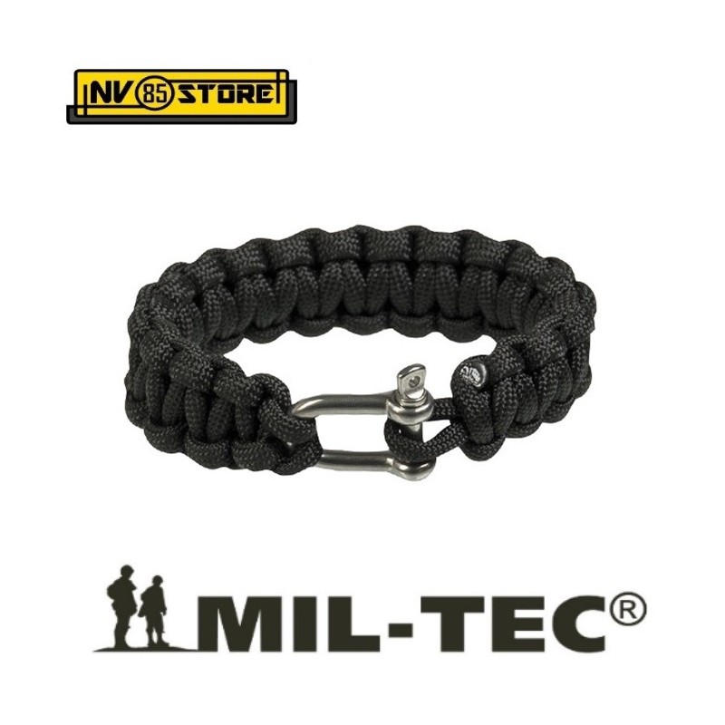 Bracciale Braccialetto MILTEC PARACORD Bracelet 1,9 cm Treccia 17, 20, 23 cm BK