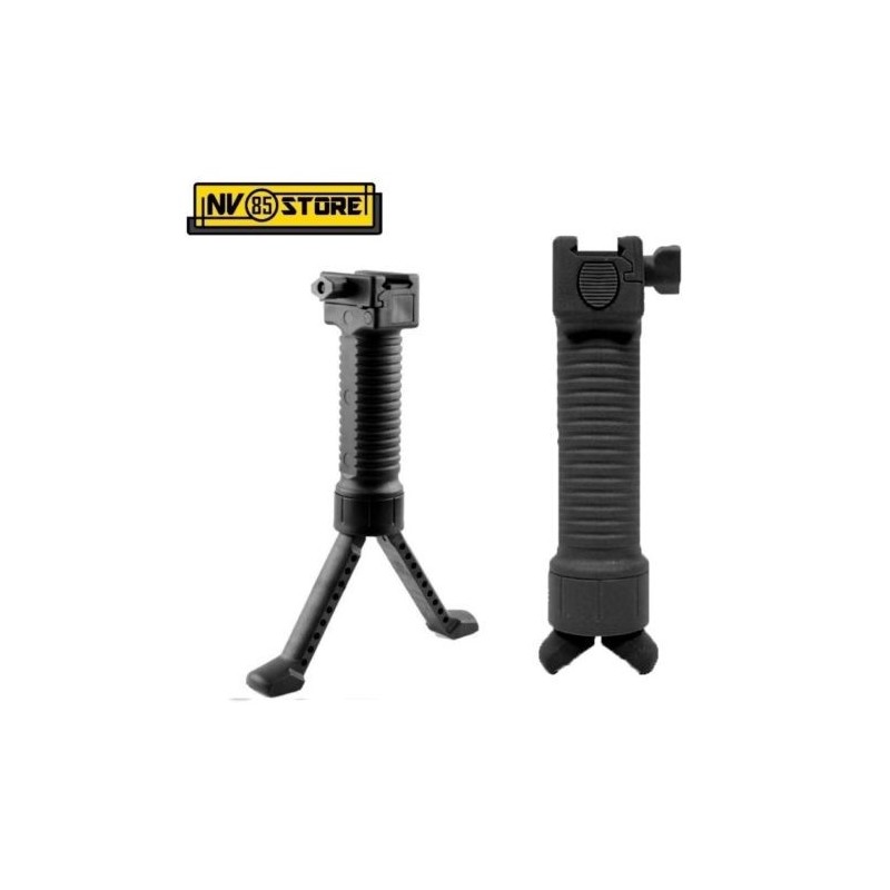 Impugnatura e Bipiede Richiudibile per Fucile Attacco 20mm Slitta RIS Weawer BK