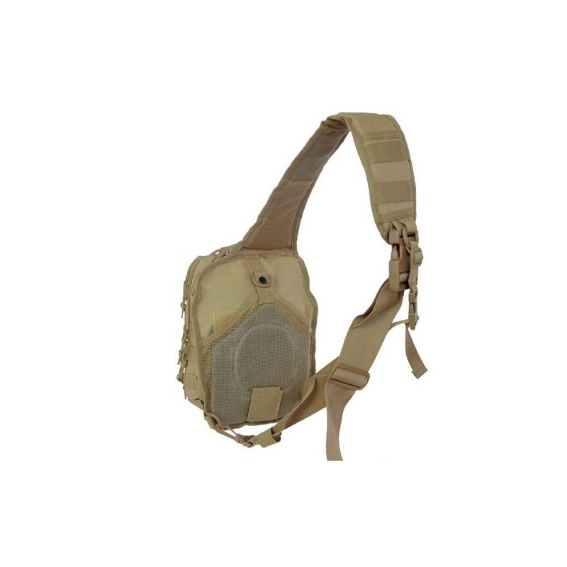 ZAINO TATTICO INCURSORE MONOSPALLA MIL-TEC COYOTE TAN SOFTAIR SURVIVOR CAMPING