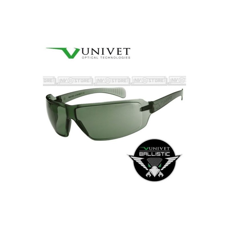 Occhiali UNIVET 553 BALLISTIC Balistici Lenti con Protezione Balistica SMOKE G15
