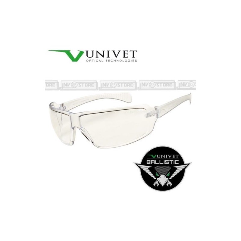 Occhiali UNIVET 553 BALLISTIC Balistici Lenti con Protezione Balistica CLEAR