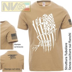 Maglia T-SHIRT Payper Militare NAVY SEALS FROGMEN Skull USA Maglietta Uomo BLU