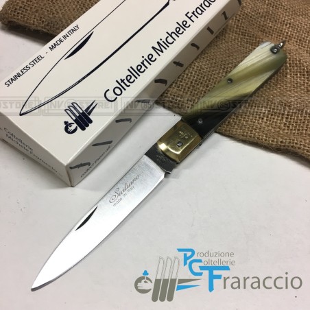 COLTELLO SFILATO SICILIANO ARTIGIANALE FRARACCIO MADE IN ITALY CACCIA F.C. 21 cm