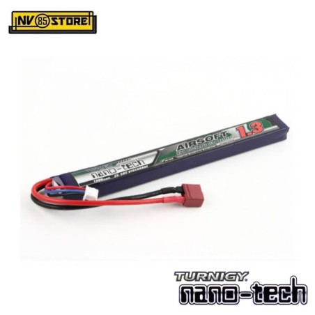 Batteria Lipo TURNIGY NANO TECH 7,4V 1300mAh 25-50C T-DIN per Fucili Softair A