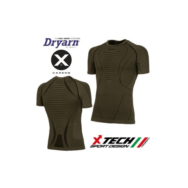Maglia Tecnica X-TECH SPIDER Made in Italy 100% TRASPIRANTE Outdoor Shirt OD