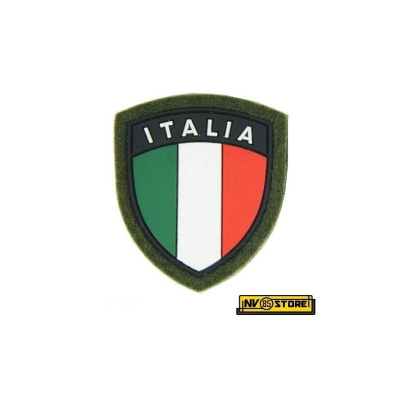 Patch Esercito Bandiera Italiana Scudetto ITALIA 6 x 7 Militare con Velcrogrip